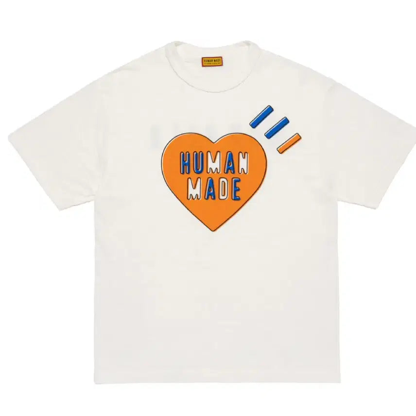 [BUNJANG] Human Made Heart Logo T-Shirt White / 휴먼메이드 하트 로고 반팔 티셔츠 화이트