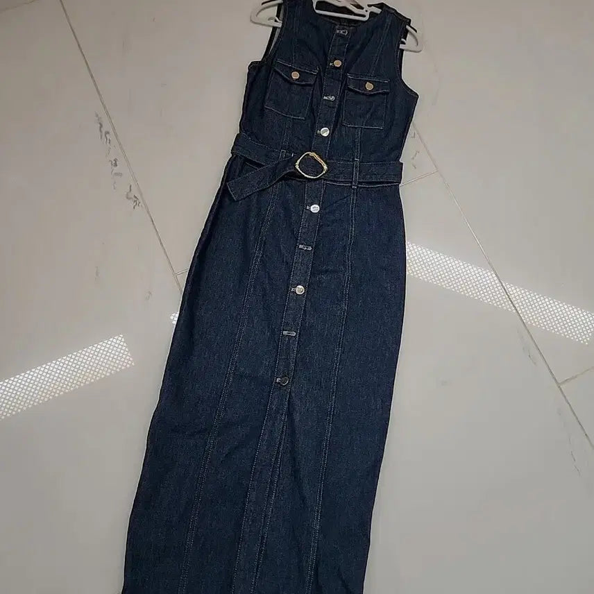 [BUNJANG] Zara Blue Denim Sleeveless Dress - Size S / 10만원짜리 새상품 Zara 청 슬리브리스 원피스 나시 원피스-S사이즈