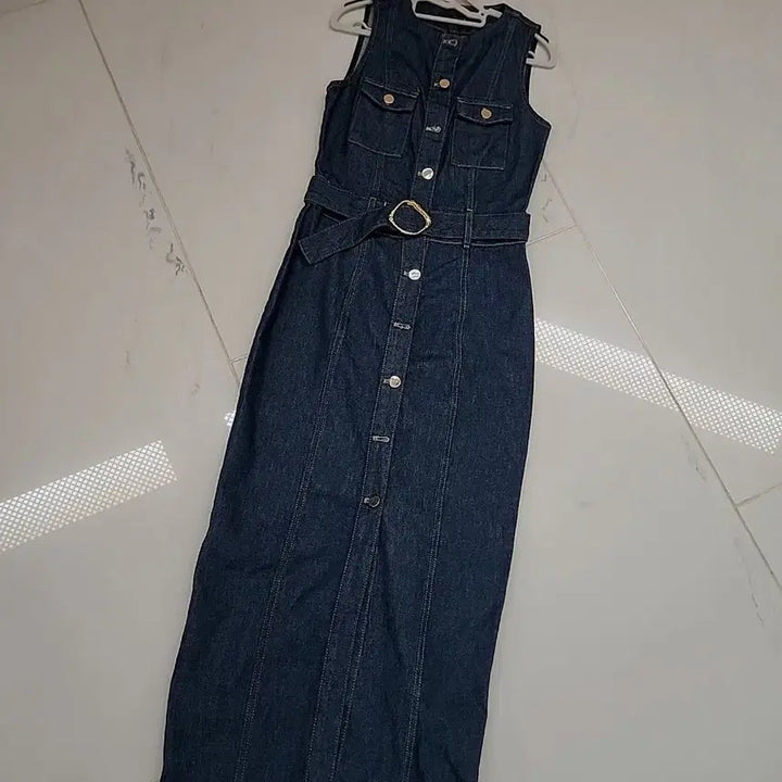 [BUNJANG] Zara Blue Denim Sleeveless Dress - Size S / 10만원짜리 새상품 Zara 청 슬리브리스 원피스 나시 원피스-S사이즈