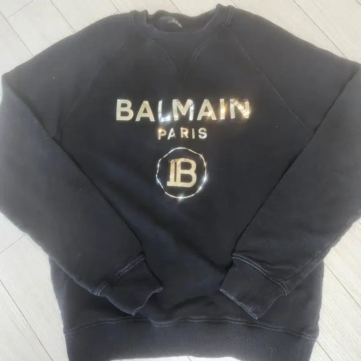 [BUNJANG] Balmain Paris Logo Sweatshirt Black / 정품 발망 파리 로고 맨투맨 블랙