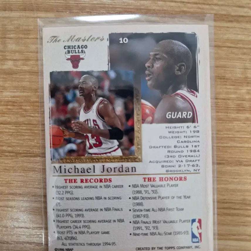 [BUNJANG] 1996 Topps Gallery The Masters Michael Jordan Card / 1996 Topps Gallery The Masters 조던