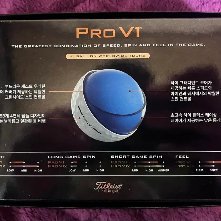 [SOLD OUT] [새상품] 타이틀리스트 Pro V1 골프공 (6구 세트)