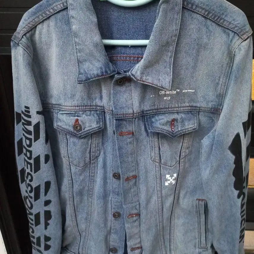 [SOLD OUT] 오프화이트 19SS 임프레셔니즘 데님 자켓 L사이즈