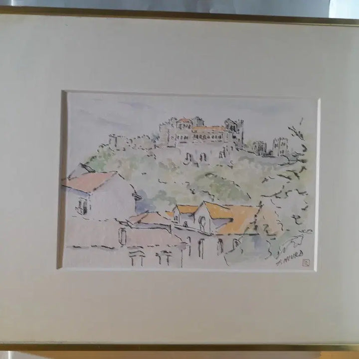 [BUNJANG] Antique Framed Watercolor Landscape Painting / 수채화 풍경화 액자 앤틱