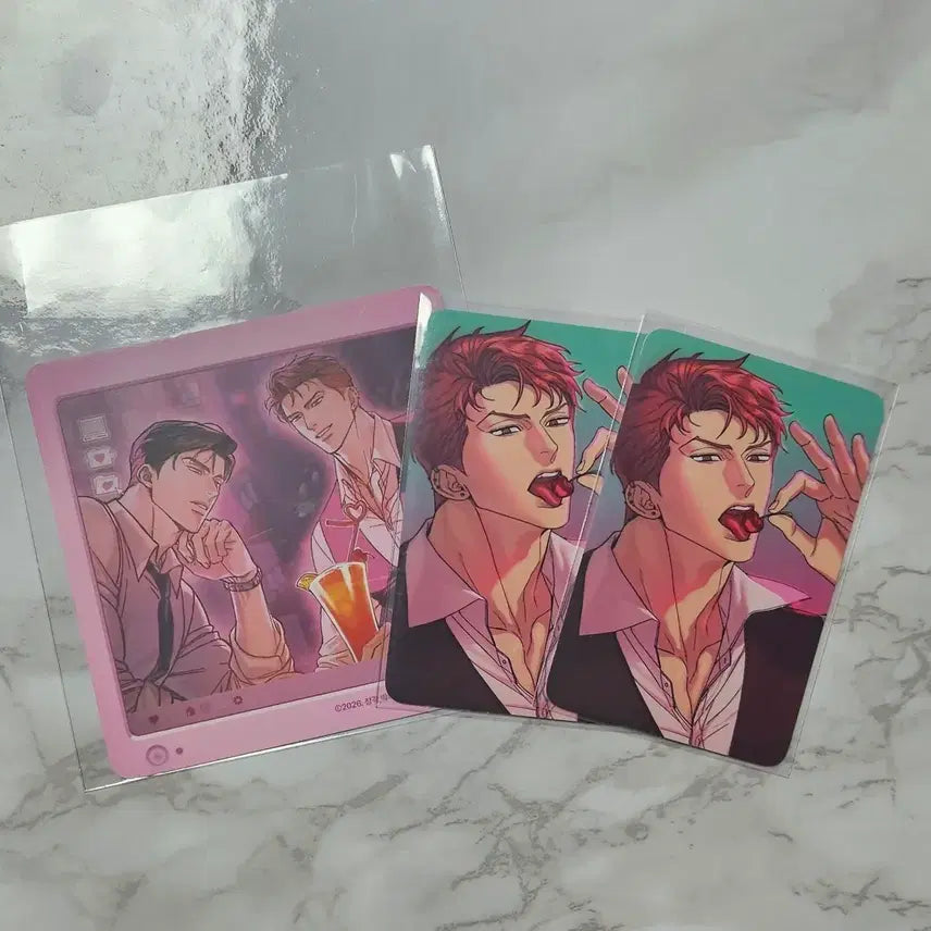 [BUNJANG] Mble Company Puppy &amp; Bird Coaster + 2 Photocard Bundle Set / 미블컴퍼니 팝업 개와새 코스터 + 포카 4장 일괄