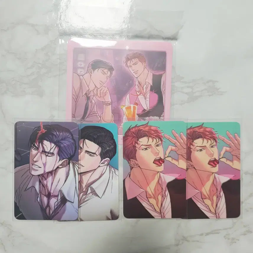 [BUNJANG] Mble Company Puppy &amp; Bird Coaster + 2 Photocard Bundle Set / 미블컴퍼니 팝업 개와새 코스터 + 포카 4장 일괄
