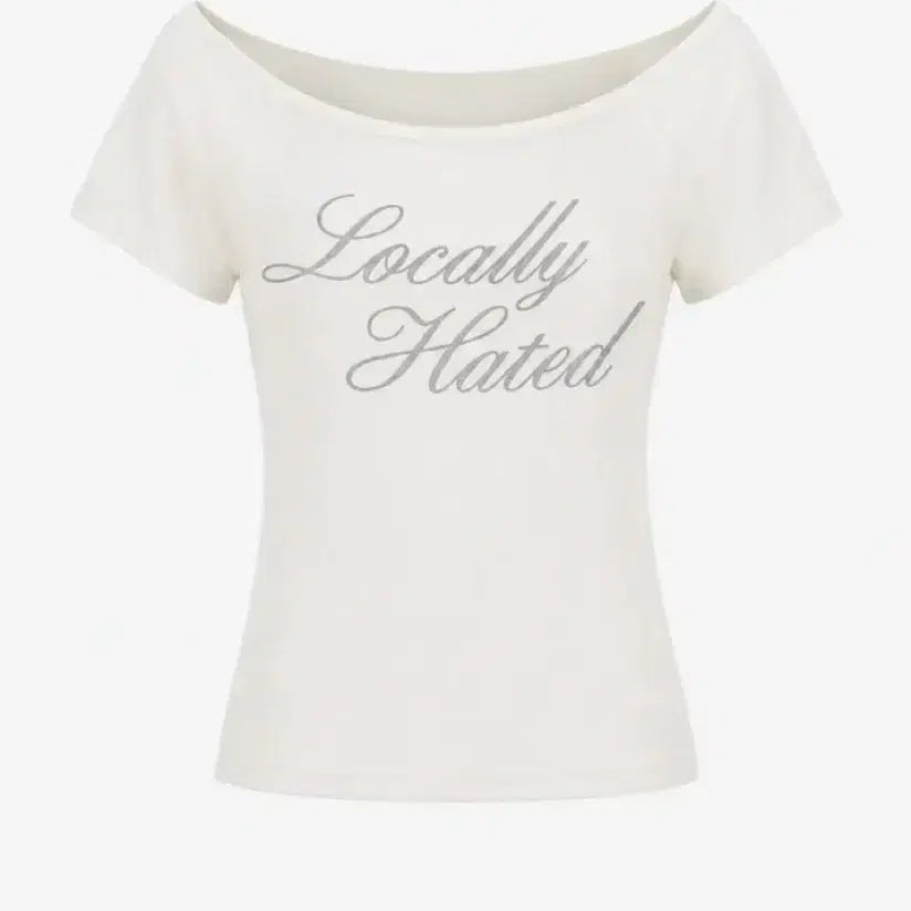 [SOLD OUT] 오프숄더 레터링 티셔츠