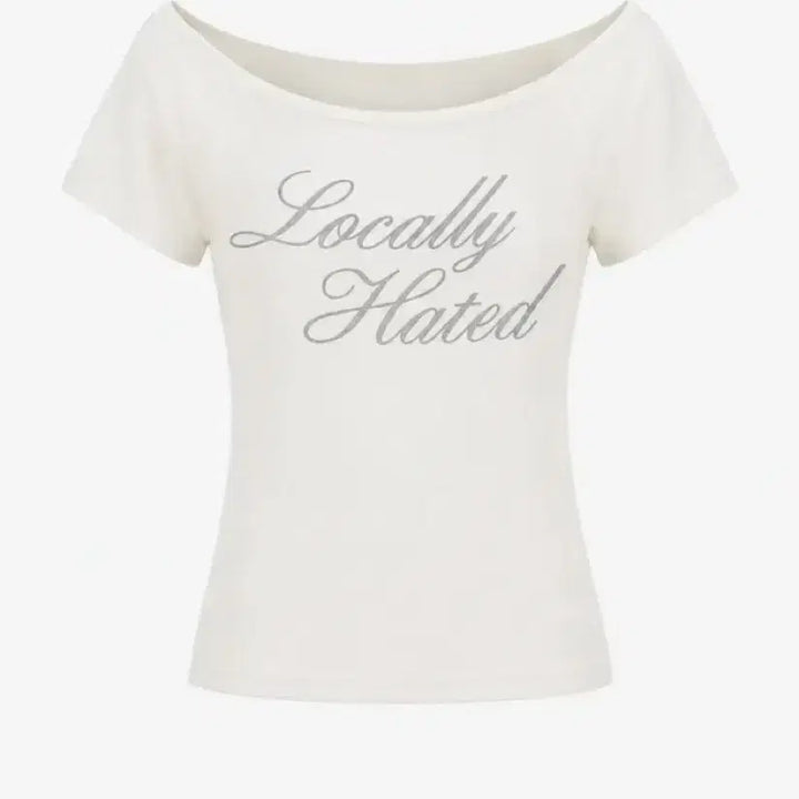 [SOLD OUT] 오프숄더 레터링 티셔츠
