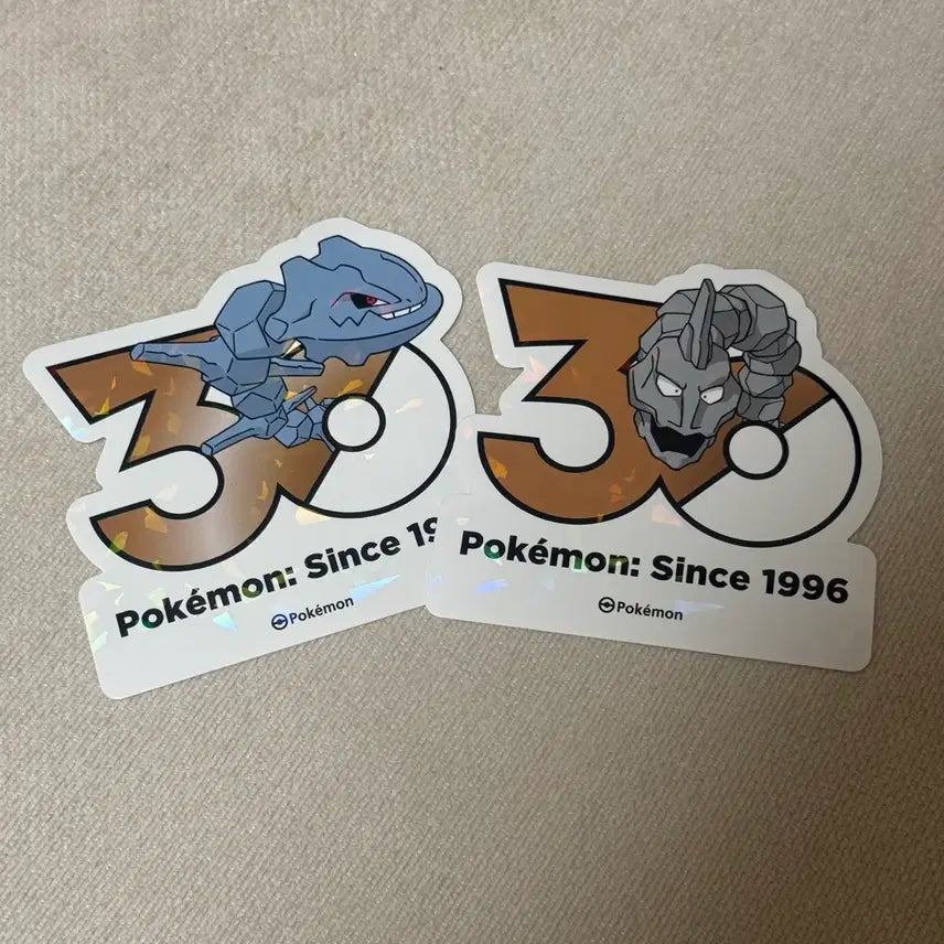 [BUNJANG] Pokemon 30th Anniversary Sticker Set - Steelix / 포켓몬 30주년 로고 스티커 롱스톤 강철톤
