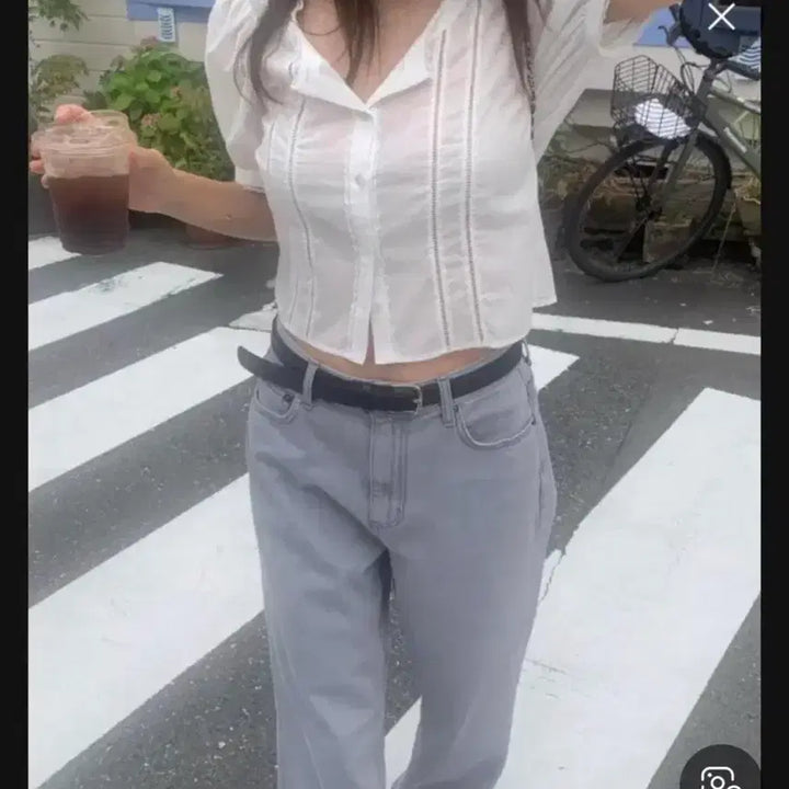[BUNJANG] TANATT Scoop Neck Cropped Blouse / 타낫 스쿱넥 크롭 블라우스