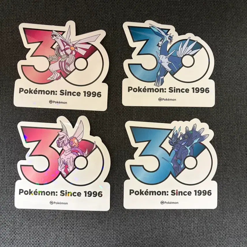 [BUNJANG] Pokemon 30th Anniversary Logo Sticker Set - Dialga &amp; Palkia / 한국한정] 포켓몬 30주년 로고 스티커 펄기아 디아루가 세트