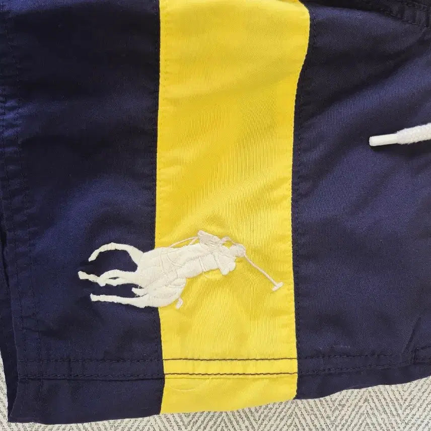 [BUNJANG] Polo Ralph Lauren Kids Big Pony Swim Pants - Navy &amp; Yellow - Size 6 / [120] 폴로랄프로렌 키즈 빅포니 스윔팬츠 수영복 남아 6사이즈
