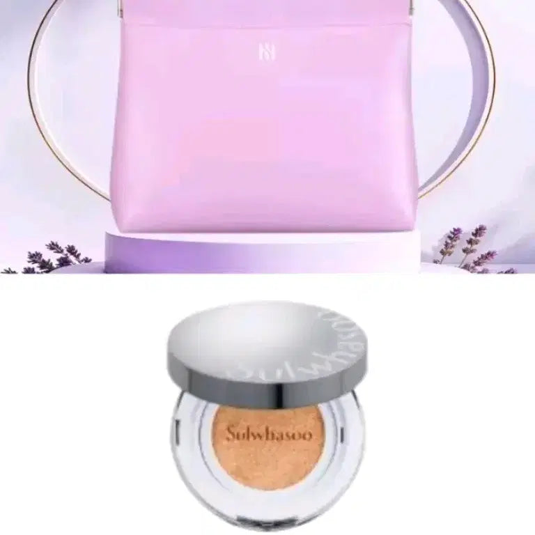 [BUNJANG] Hera Signature Lavender Pouch + Sulwhasoo Perfecting Cushion Airy Mini No. 21N1 Beige Set / 라벤더 파우치+설화수 퍼펙팅 쿠션 에어리 미니 21N1 베이지