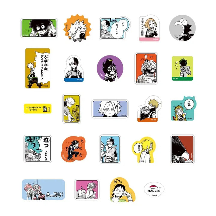[BUNJANG] My Hero Academia Original Art Exhibition Official Flake Seal Sticker Set Izuku Bakugo / 나의히어로아카데미아 원화전 공식 플레이크 씰 스티커 세트 미도리야 바쿠고
