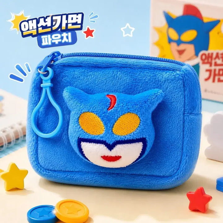 [BUNJANG] Crayon Shin-chan Action Mask Pouch / [짱구] 액션가면 네모 파우치