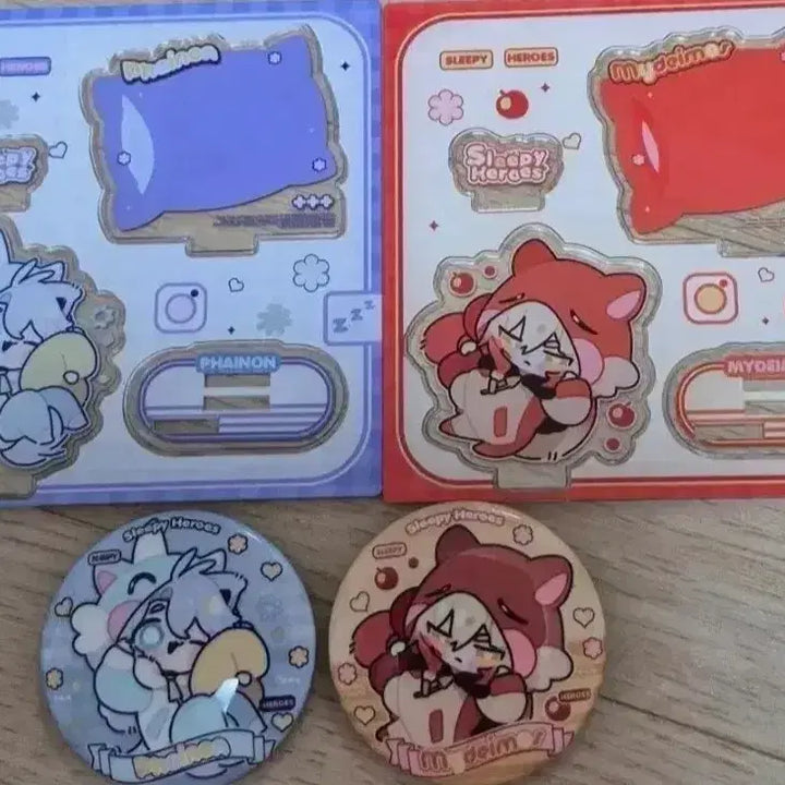 [BUNJANG] Honkai Star Rail Himeko My Day Acrylic Stand &amp; Badge Bundle Set / 붕괴 스타레일 파이논 마이데이