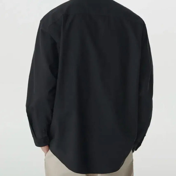 [BUNJANG] Matinhandard Relaxed Fit Oxford Shirt - Black / 무탠다드 / 릴렉스 핏 옥스포드 셔츠_논 포켓 [블랙]