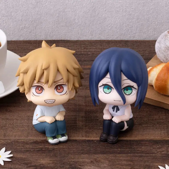 [BUNJANG] Chainsaw Man Denji &amp; Reze Look Up Figure Set with Bonus Cushion / [특전포함] 덴지 레제 룩업 체인소맨 레제편