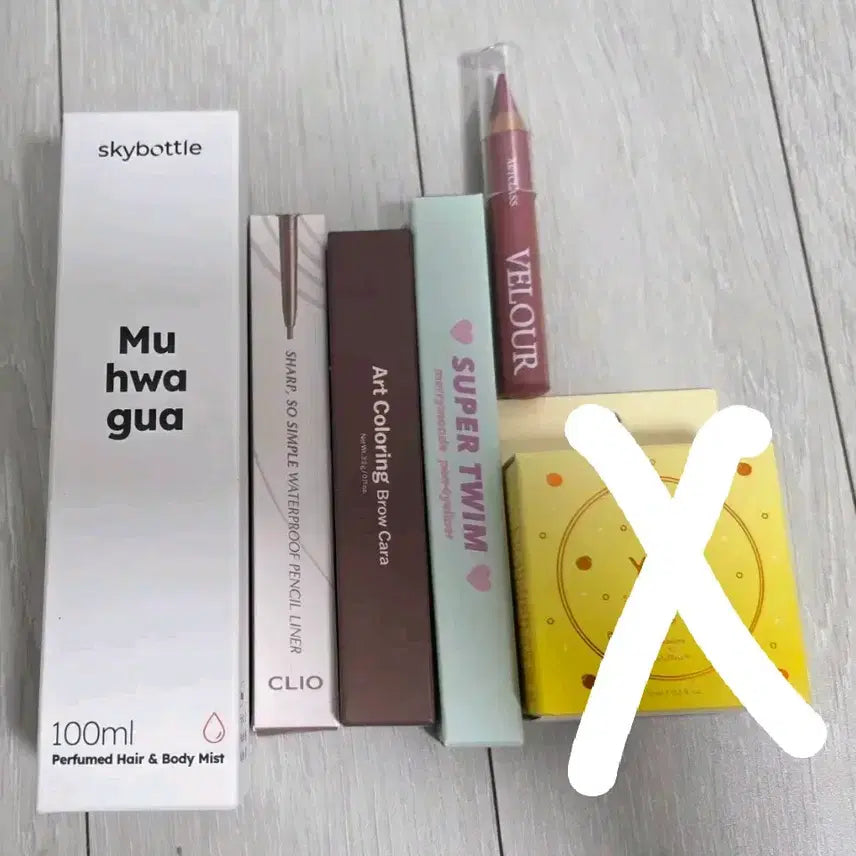 [BUNJANG] Too Cool For School, 2aN, Merrymond, Clio Sky Bottle Lip Liner, Eyebrow Pencil &amp; Body Mist Set / 투에이엔 투쿨포스쿨 스카이보틀 립 아이라이너 아이브로우