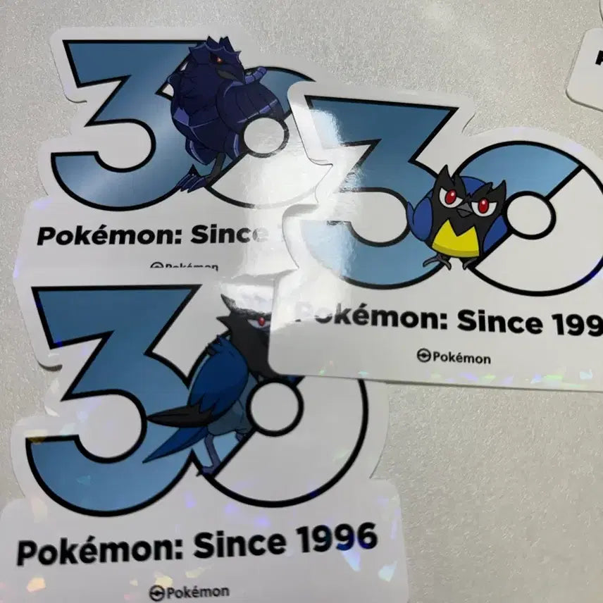 [BUNJANG] Pokemon 30th Anniversary Logo Sticker Set / 포켓몬 30주년 로고 스티커 파라꼬 파크로우 아머까오 세트