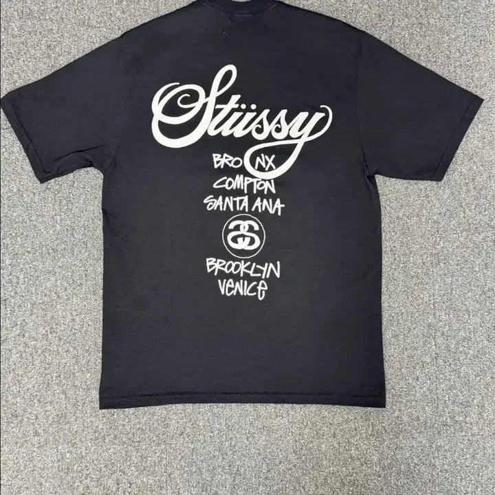 [BUNJANG] Stussy World Tour T-Shirt / 새싱품급 스투시 월드투어 반팔 티셔츠 M