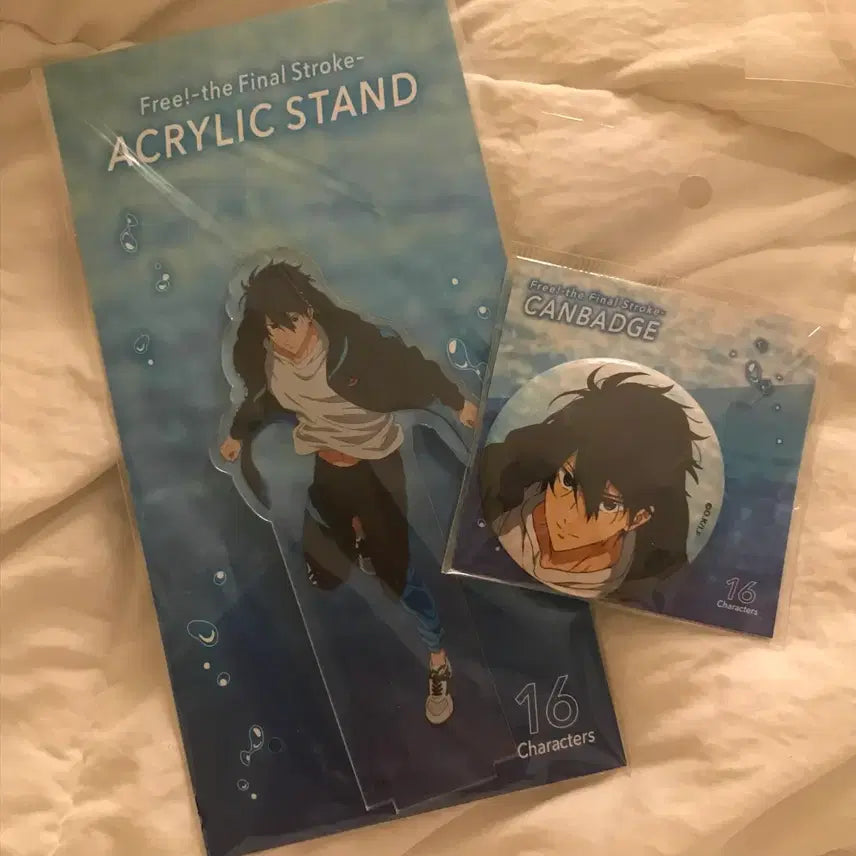 [BUNJANG] Free! Nanase Haruka Final Stroke Acrylic Standee &amp; Badge Set / 오늘만 가격내림!!!!!! Free! 프리 나나세 하루카 파이널 스트로크 아크릴, 뱃지