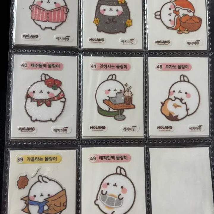 [BUNJANG] Molang, Damgom, Atom, Dragon Ball Sticker Collection / 몰랑이,담곰이 등 띠부씰 판매