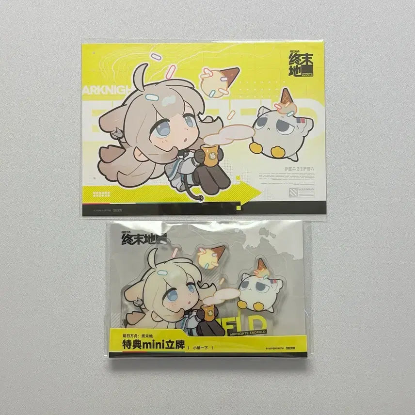 [SOLD OUT] 명일방주 엔드필드 펠리카 특전 엽서, 미니 아크릴 스탠드