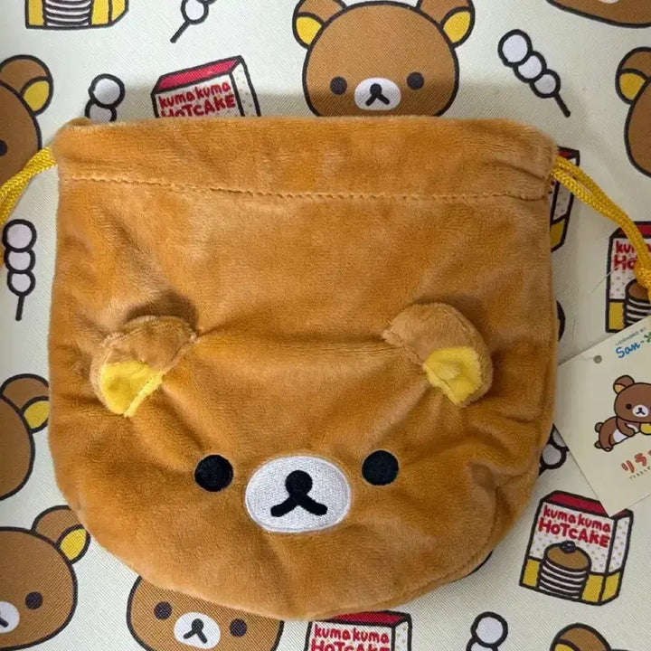 [BUNJANG] Thank You Mart Rilakkuma Drawstring Pouch / 리락쿠마 복조리 파우치 산큐마트 땡큐마트