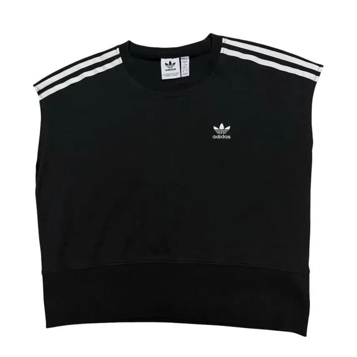 [SOLD OUT] 아디다스 삼선 크롭 민소매 티셔츠 블랙