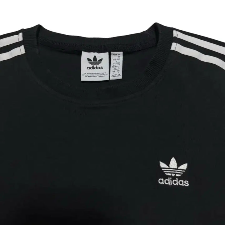 [SOLD OUT] 아디다스 삼선 크롭 민소매 티셔츠 블랙
