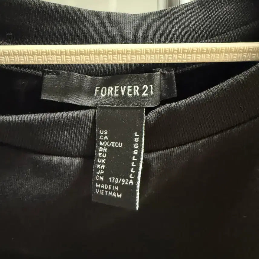 [BUNJANG] Forever 21 Black Cropped Tank Top - Size L / 포에버21 블랙 크롭 나시 L