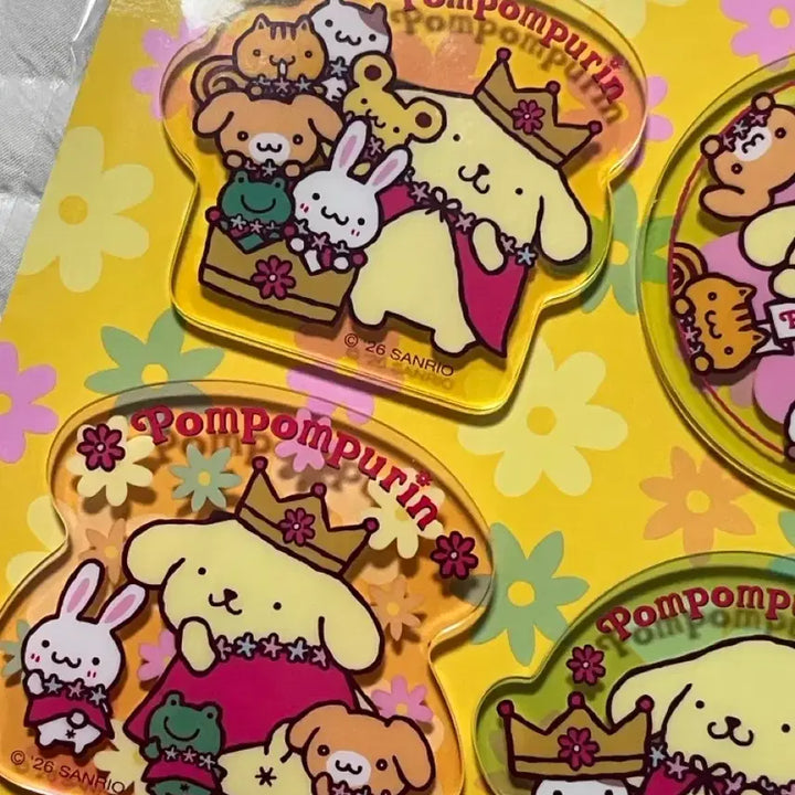 [BUNJANG] Sanrio Pompompurin Kuji Series 8 Acrylic Clip Set (Sealed) / 미개봉) 폼폼푸린 쿠지 8번 아크릴클립 세트