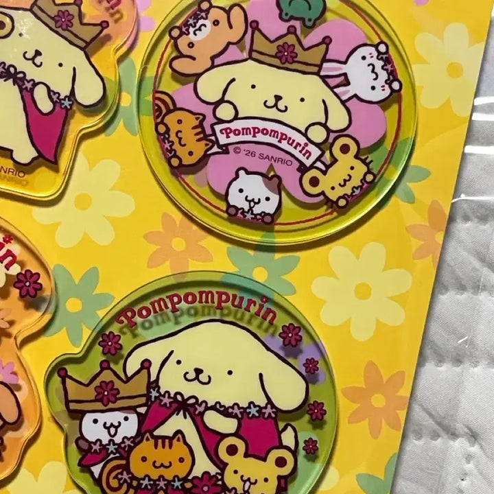 [BUNJANG] Sanrio Pompompurin Kuji Series 8 Acrylic Clip Set (Sealed) / 미개봉) 폼폼푸린 쿠지 8번 아크릴클립 세트