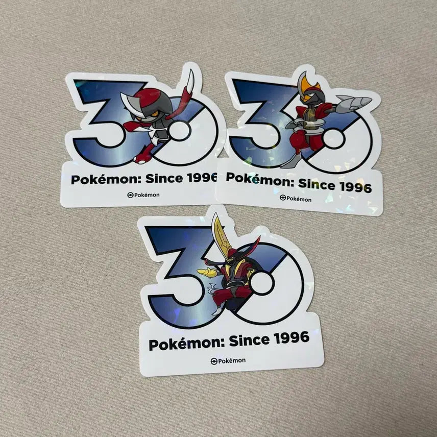 [BUNJANG] Pokemon 30th Anniversary Logo Sticker Pack / 포켓몬 30주년 로고스티커 자망칼 절각참 대도각참