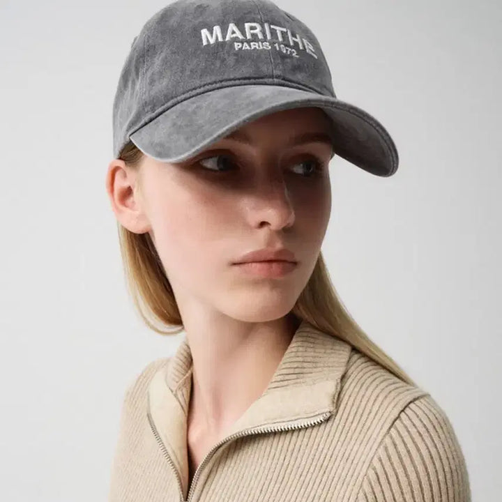 [BUNJANG] Marithe Francois Girbaud Denim Washing Logo Ball Cap Black / 마리떼 데님 모자