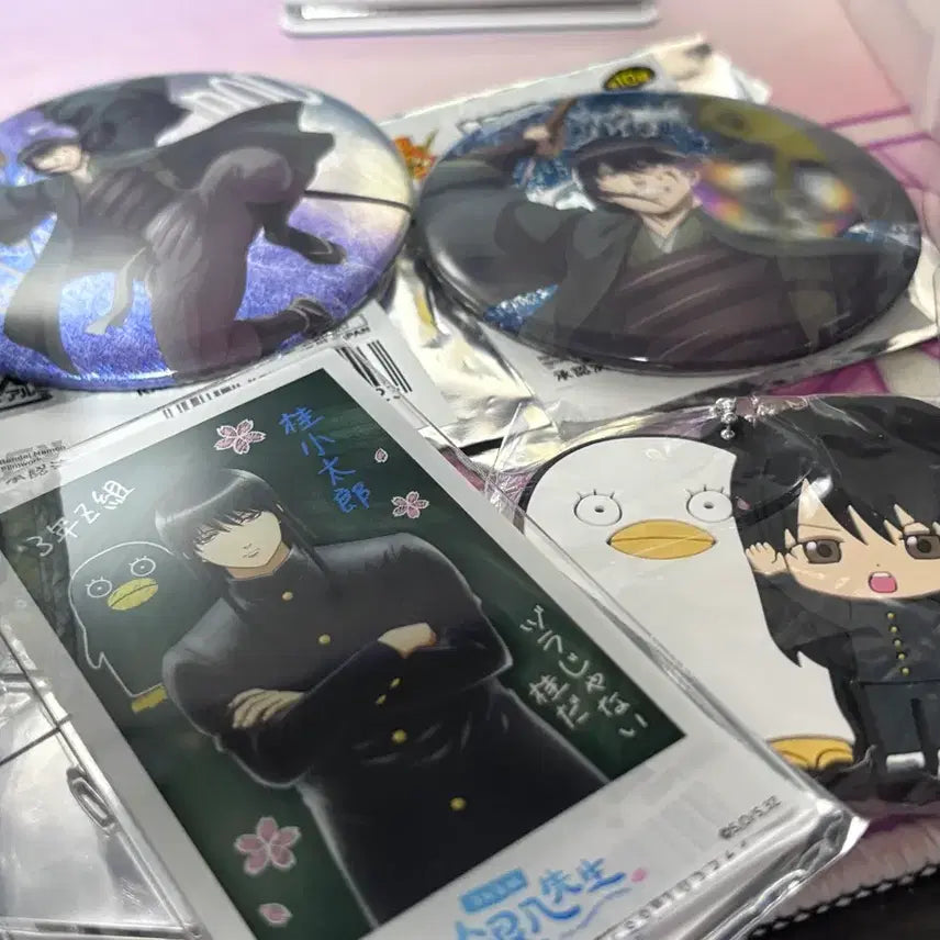 [BUNJANG] Gintama Katsura Zura Kyaratcher Samjet Can Badge, Bookmark, Acrylic Bundle Set / 미사용 일괄 ) 은혼 카츠라 즈라 캬라캐처 삼젯 캔뱃지 책갈피 아크릴