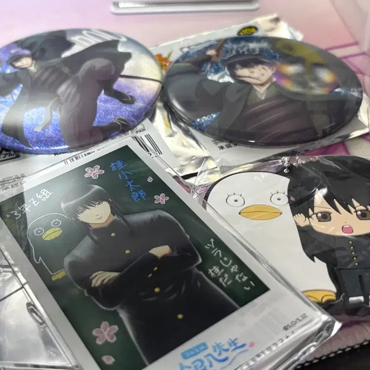 [BUNJANG] Gintama Katsura Zura Kyaratcher Samjet Can Badge, Bookmark, Acrylic Bundle Set / 미사용 일괄 ) 은혼 카츠라 즈라 캬라캐처 삼젯 캔뱃지 책갈피 아크릴