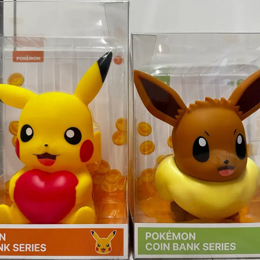 [BUNJANG] Pokemon Coin Bank Series Pikachu &amp; Eevee Set (Unsealed) / 포켓몬 저금통 시리즈 피카츄 &amp; 이브이 세트