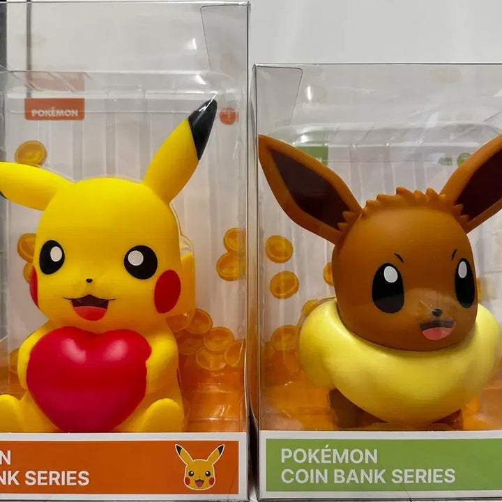 [BUNJANG] Pokemon Coin Bank Series Pikachu &amp; Eevee Set (Unsealed) / 포켓몬 저금통 시리즈 피카츄 &amp; 이브이 세트