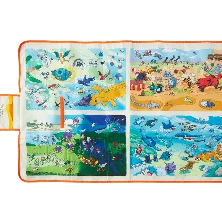 [BUNJANG] Pokemon Center Ecosystem Encyclopedia Picnic Mat / 포켓몬센터 생태도감 피크닉 매트 새상품