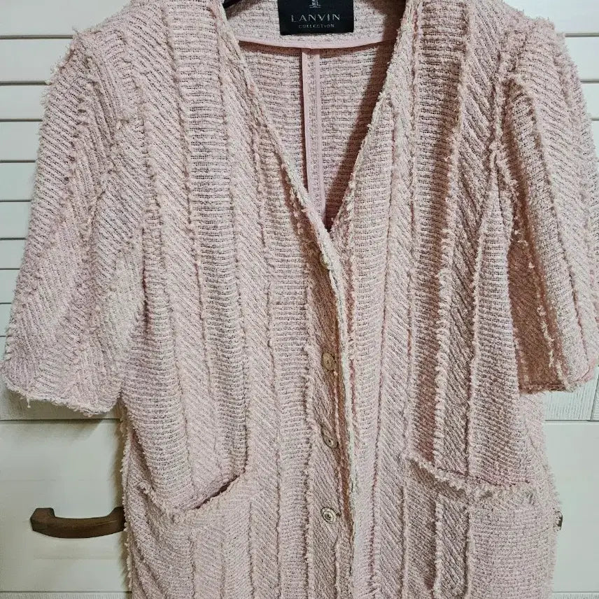 [BUNJANG] Lanvin Collection Boucle Vertical Half Sleeve Jacket / 랑방 컬렉션 부클 버티컬 하프 슬리브 자켓 88