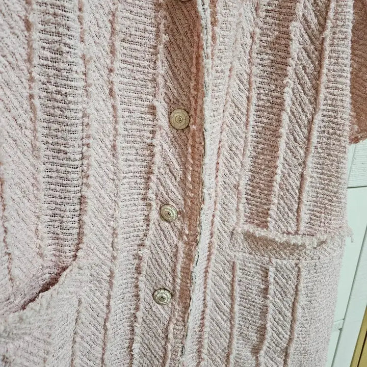 [BUNJANG] Lanvin Collection Boucle Vertical Half Sleeve Jacket / 랑방 컬렉션 부클 버티컬 하프 슬리브 자켓 88