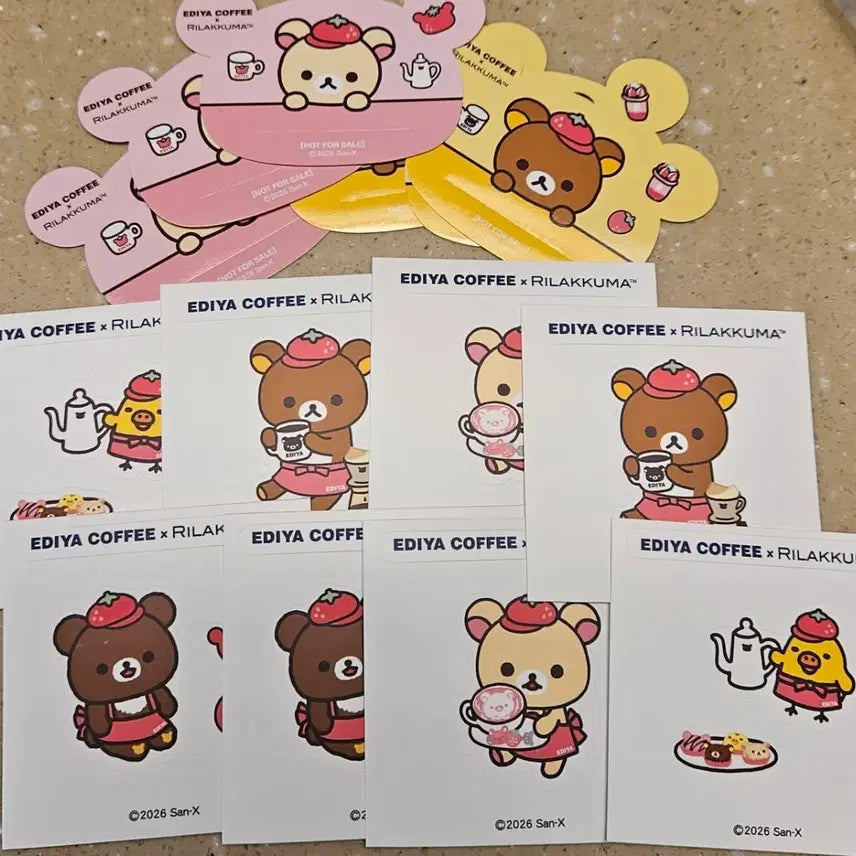 [BUNJANG] Rilakkuma Ttibu-seal Stickers (18pcs) / 리락쿠마 띠부씰