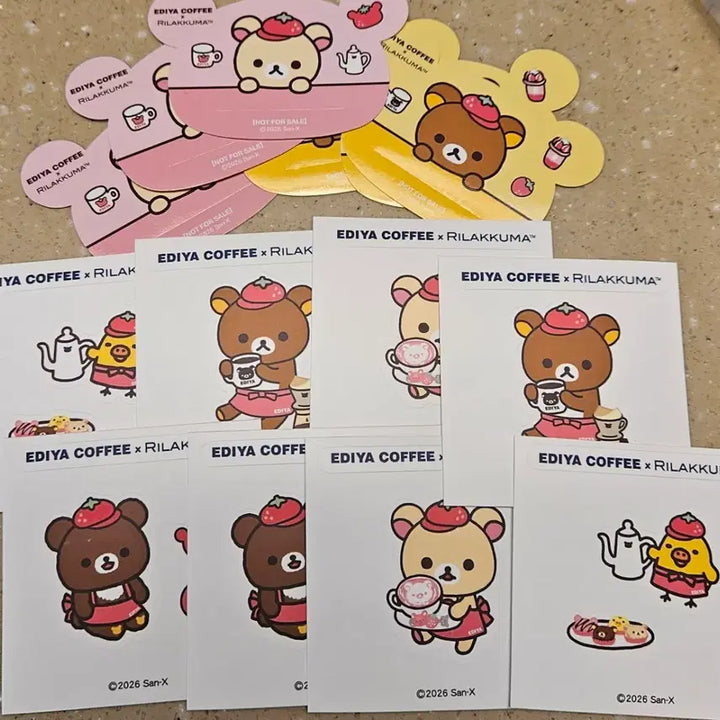 [BUNJANG] Rilakkuma Ttibu-seal Stickers (18pcs) / 리락쿠마 띠부씰 일괄판매