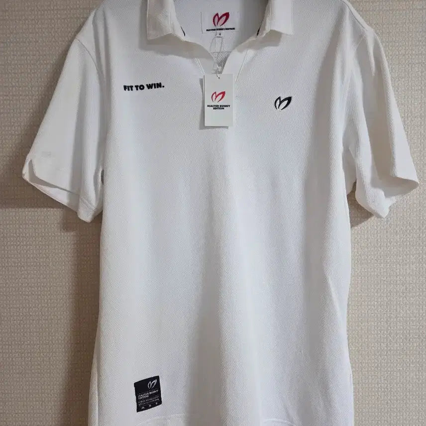 [BUNJANG] Master Bunny Golf Wear Short Sleeve Polo T-Shirt White / 마스터바니 골프웨어 반팔 카라티 화이트