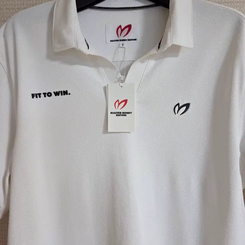 [BUNJANG] Master Bunny Golf Wear Short Sleeve Polo T-Shirt White / 마스터바니 골프웨어 반팔 카라티 화이트