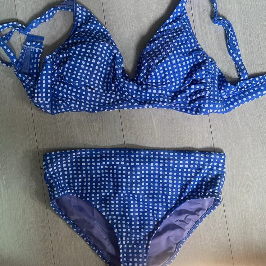 [BUNJANG] BAKU Blue Check Bikini Size 12 (C Cup+) / [새상품] BAKU 비키니 size12(가슴 c컵 이상)