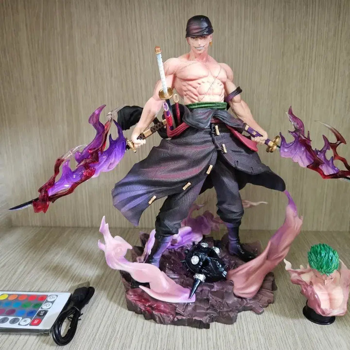 [BUNJANG] One Piece Zoro Figure with Remote-Controlled LED / 원피스 조로 피규어