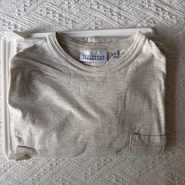 [BUNJANG] Eastlogue Permanent Pocket T-Shirt Beige / 이스트로그퍼머넌트 포켓 티셔츠